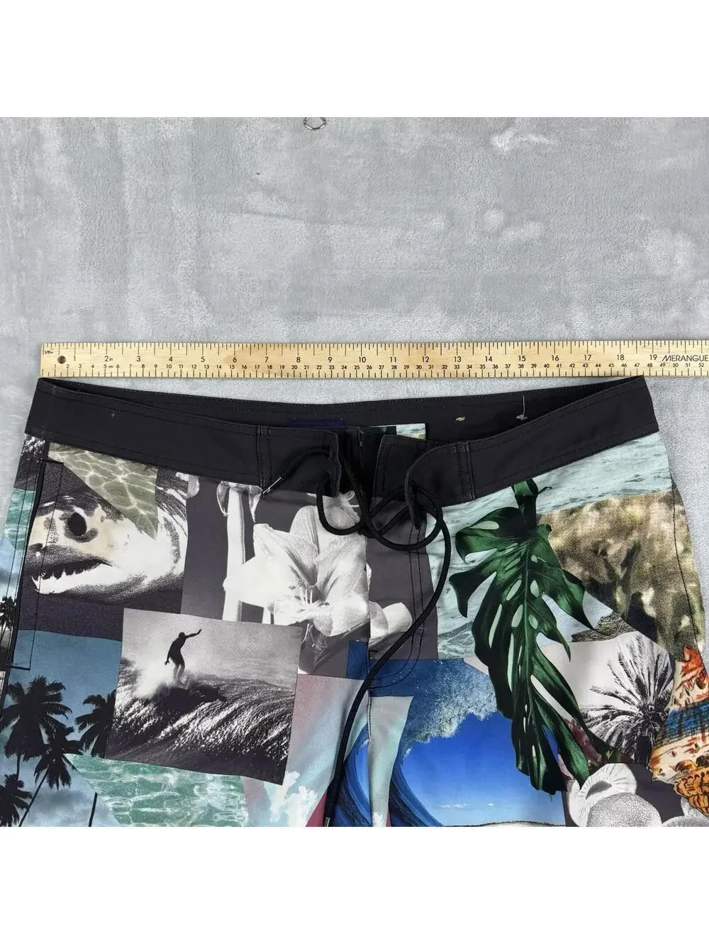Y2K American Eagle Outfitters Board Shorts Vibrant College Tropical Men L Surf